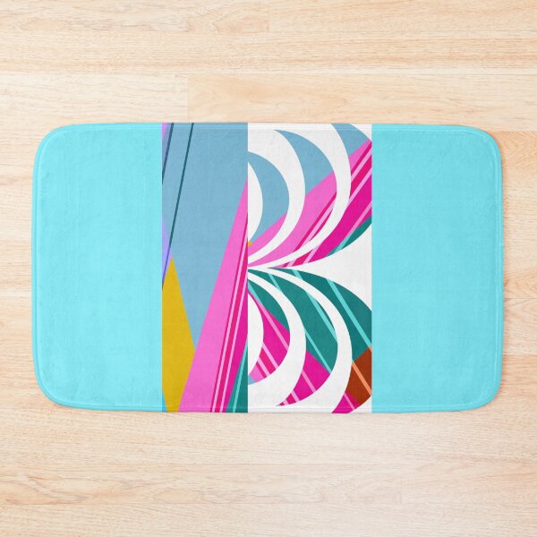 Item preview, Abstract art Memphis palms pink grey teal and gold  edition  designed and sold by SpArtk.