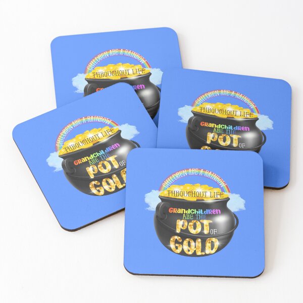 Item preview, Grandchildren are the Pot of Gold!  (on Blue) designed and sold by PawsitiveMum.