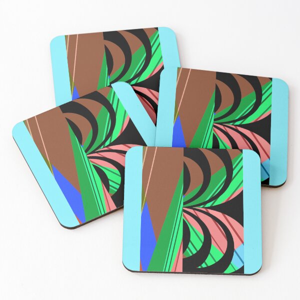 Item preview, Abstract art Memphis palms pink brown black  edition  designed and sold by SpArtk.