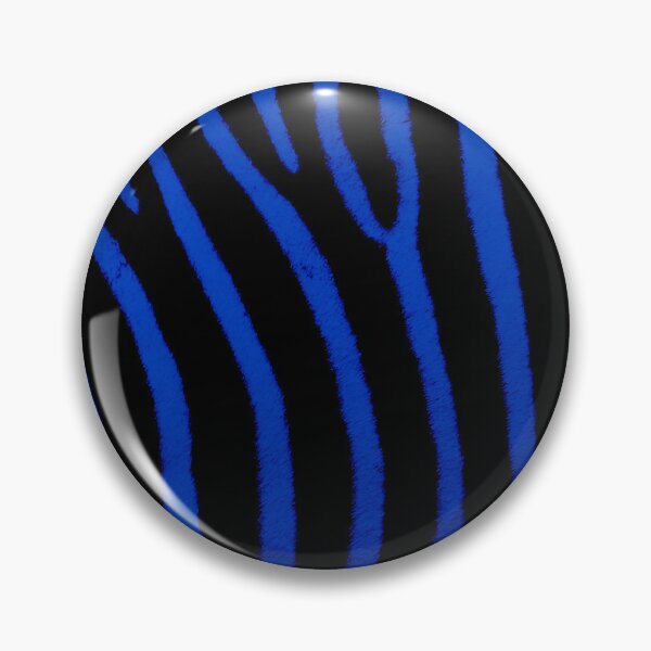 Artikelvorschau, Blaues Zebra-Druckmuster entworfen und verkauft von BossyCatHome.