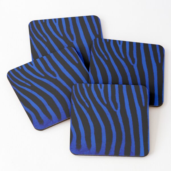 Item preview, Patrón de estampado de cebra azul designed and sold by BossyCatHome.