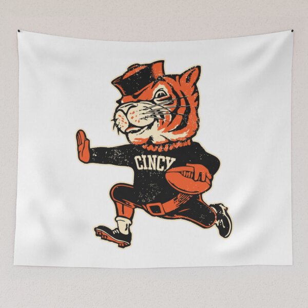 Item preview, Bengals Reimagined Vintage Fighting Mascot designed and sold by MacieWisozk.