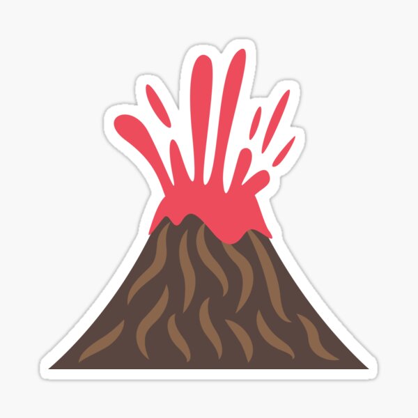 Natural Disaster Stickers Redbubble - volcano roblox natural disaster
