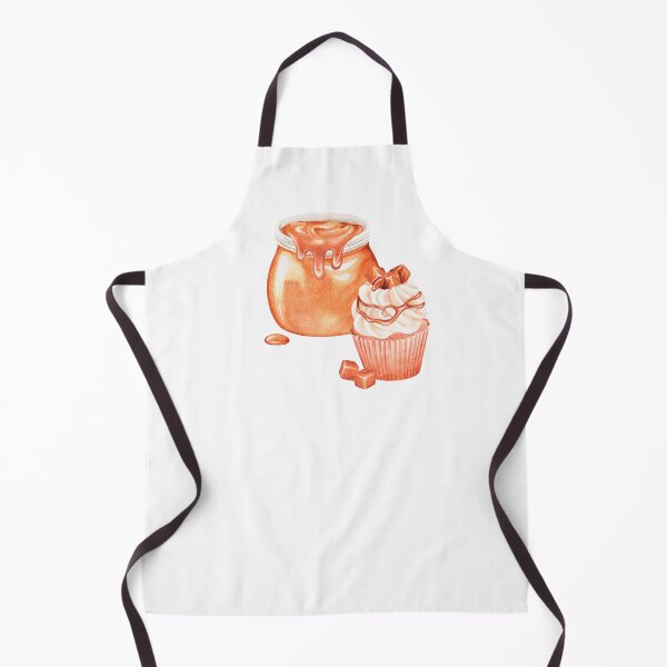 Item preview, Caramel cupcake and a jar of melted caramel. Watercolor illustration. designed and sold by Trilisti.