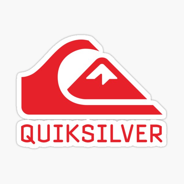 Surf Retro Quiksilver USA Authentic Die Cut Sticker Black Navy Orange 