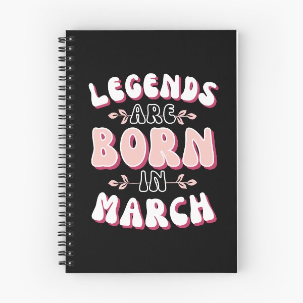 Item preview, Legends are born in March - innuendo and gossamer pink designed and sold by BTCelebration.