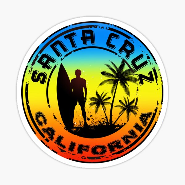 Item preview, Surfing Santa Cruz California Surf Surfboard Waves Surfer designed and sold by DESTINATIONS DECAL.