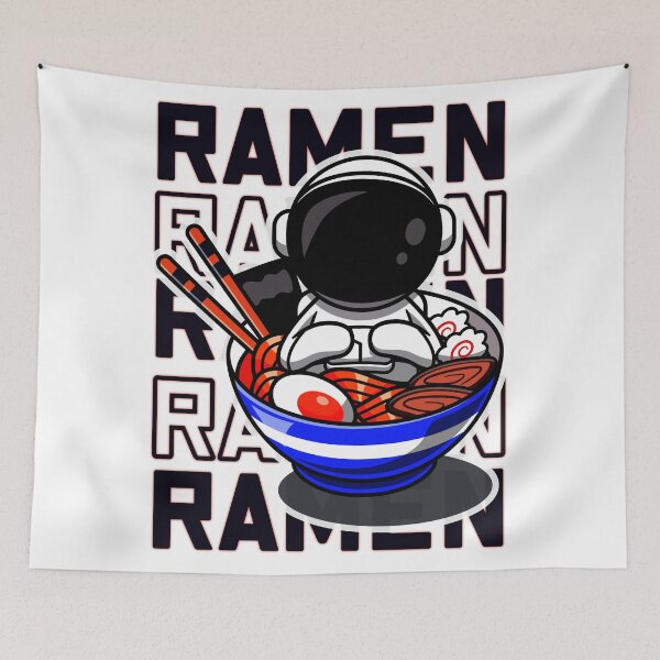 Item preview, ramen noodles, astronaut spaceman, Japanese noodles, food, japan designed and sold by Cheeky Companions.