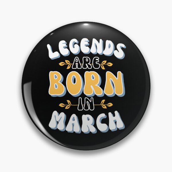 Item preview, Legends are born in March - daffodil and glacier lake designed and sold by BTCelebration.