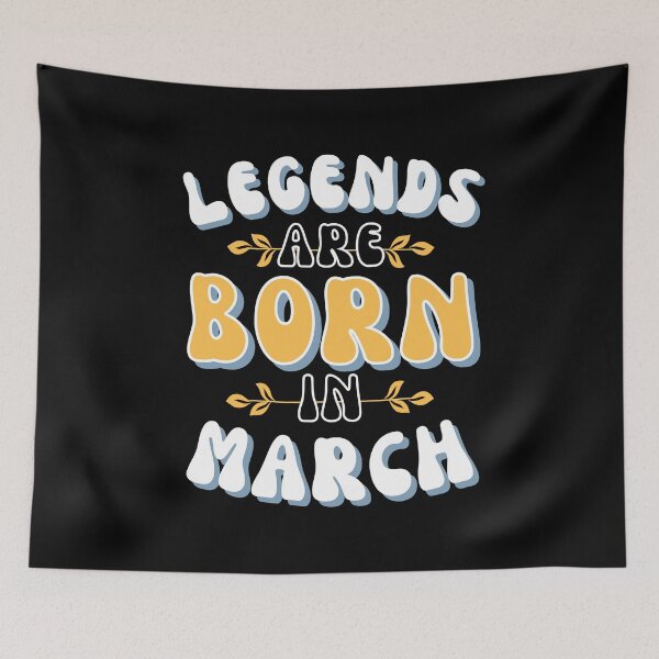Item preview, Legends are born in March - daffodil and glacier lake designed and sold by BTCelebration.