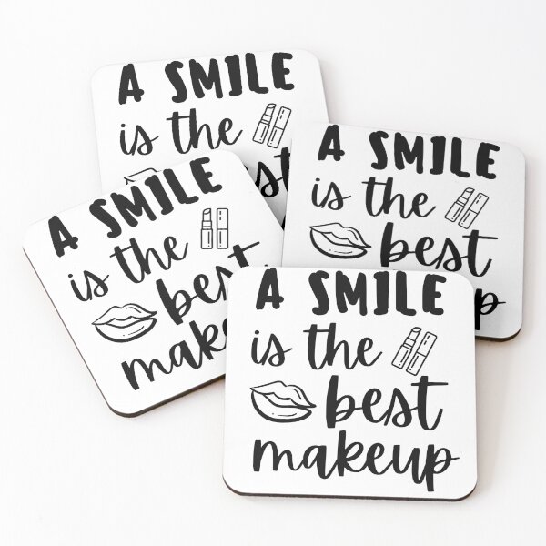 Item preview, a smile is the best makeup, gift for girls, smile quote designed and sold by LUX2Boutique ★★★★★.
