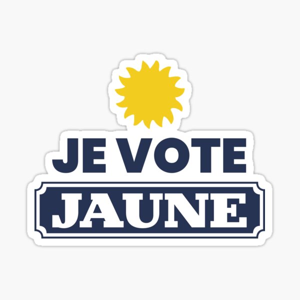 I vote yellow in the 2022 presidential elections Sticker