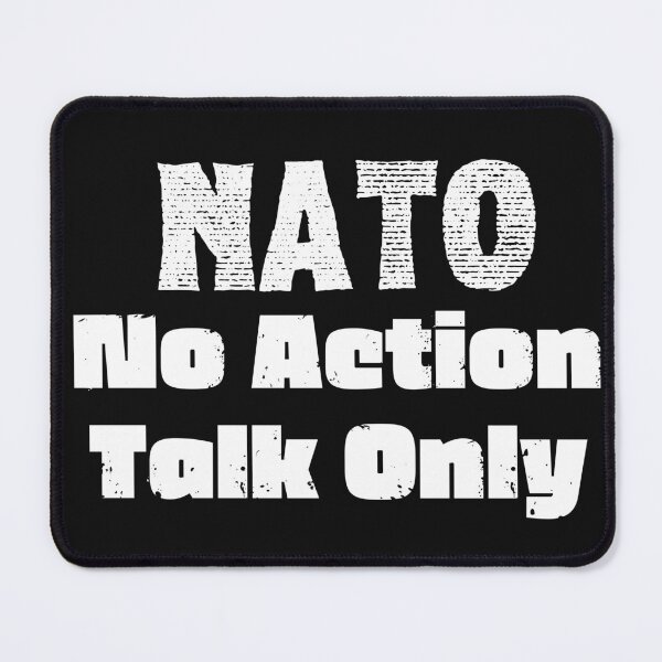 Item preview, NATO no action talk only funny Typography designed and sold by garniturex.