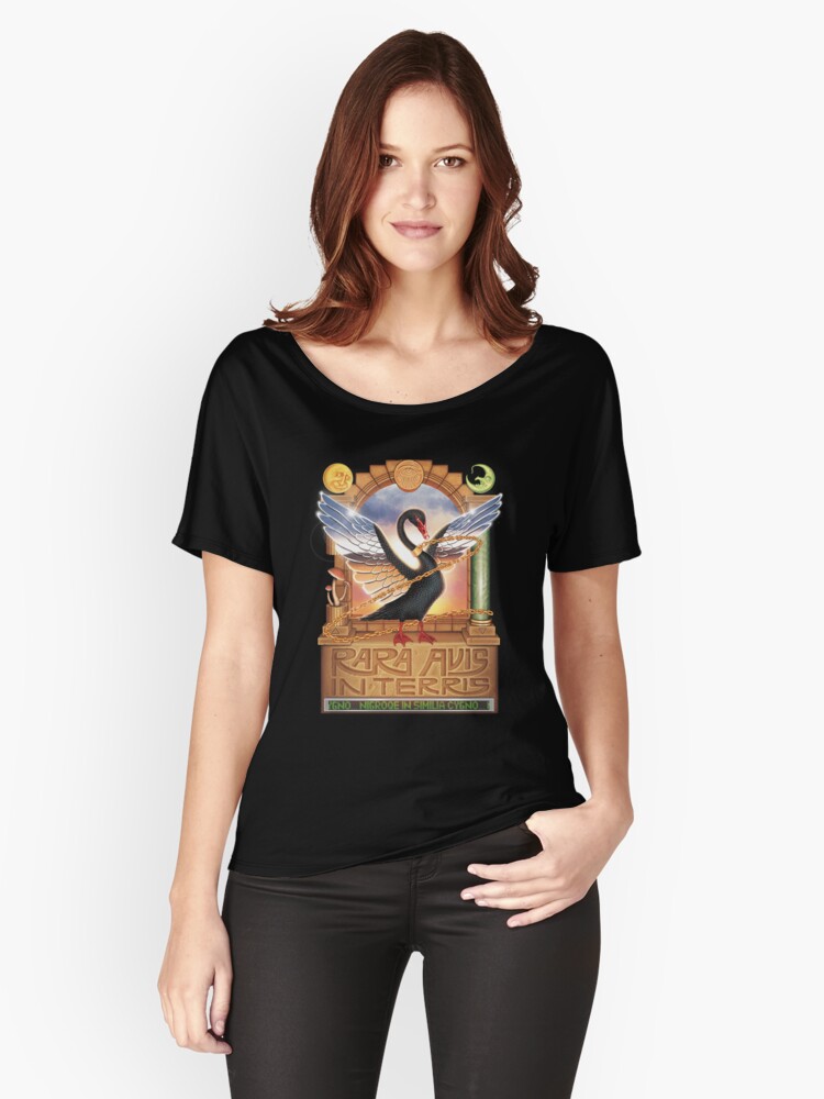 Thumbnail 1 of 3, Relaxed Fit T-Shirt, Black Swan designed and sold by steg0saurus.