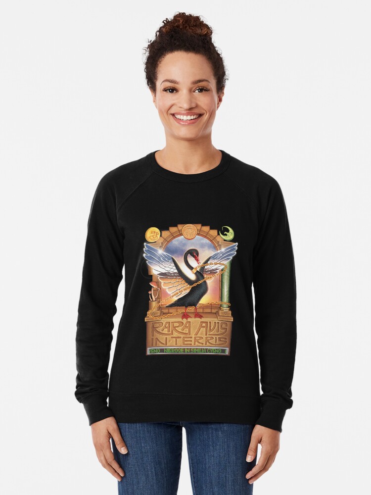 Thumbnail 2 of 5, Lightweight Sweatshirt, Black Swan designed and sold by steg0saurus.