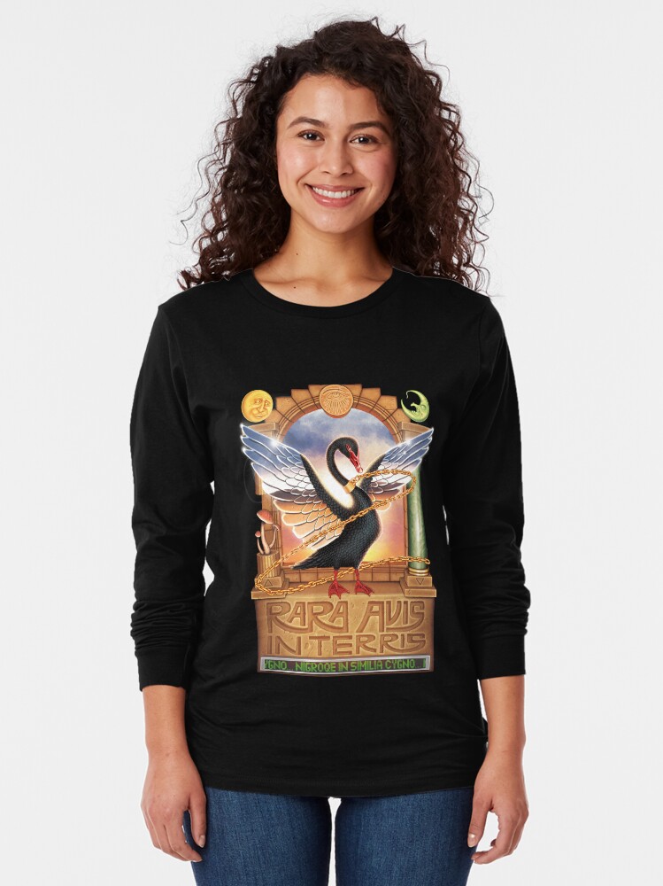 Thumbnail 2 of 5, Long Sleeve T-Shirt, Black Swan designed and sold by steg0saurus.