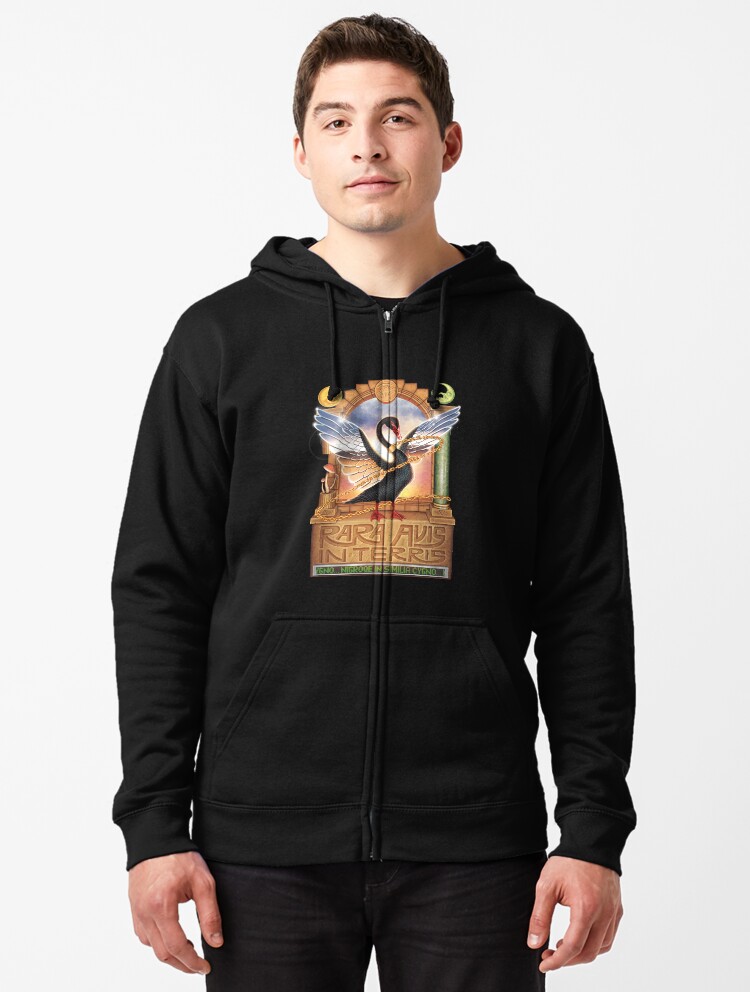 Thumbnail 1 of 5, Zipped Hoodie, Black Swan designed and sold by steg0saurus.