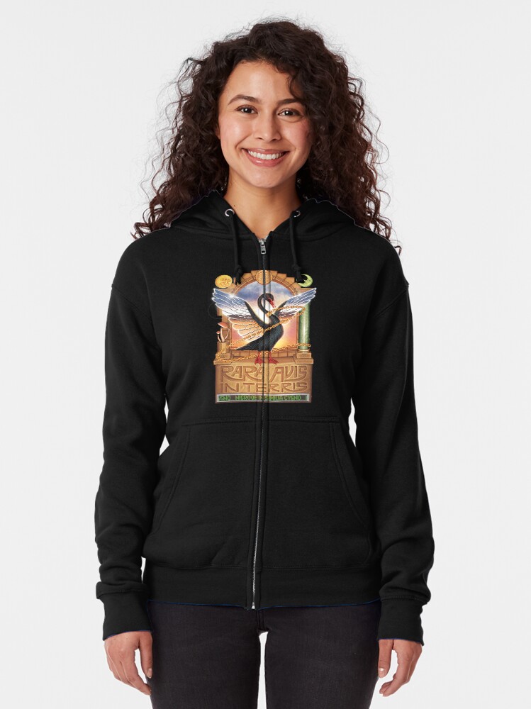 Thumbnail 2 of 5, Zipped Hoodie, Black Swan designed and sold by steg0saurus.