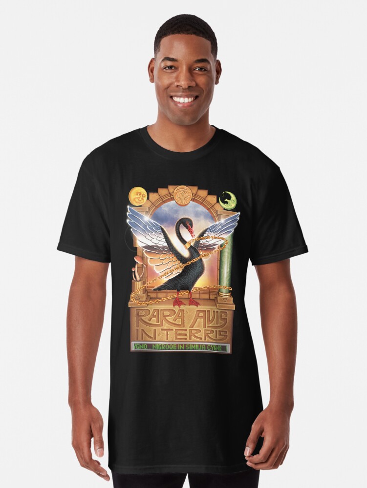 Thumbnail 1 of 5, Long T-Shirt, Black Swan designed and sold by steg0saurus.