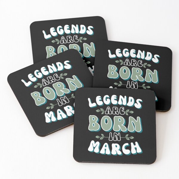 Item preview, Legends are born in March - basil and harbor blue designed and sold by BTCelebration.