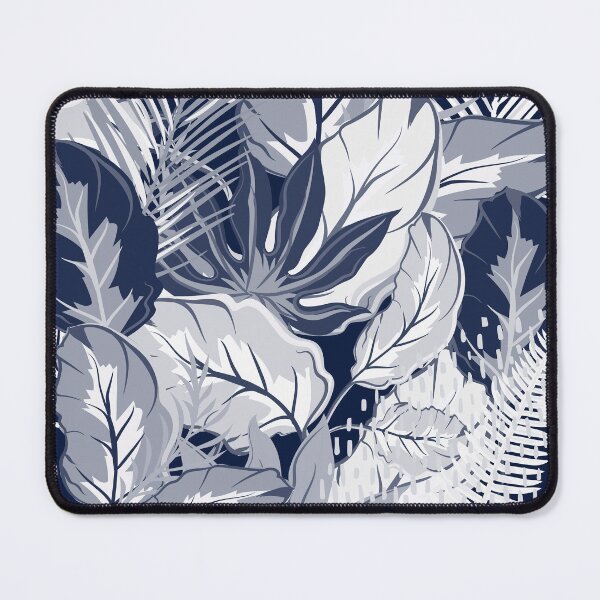 Item preview, Amazonian Tropical Palm Leaves in Navy and White designed and sold by meggydesigns.