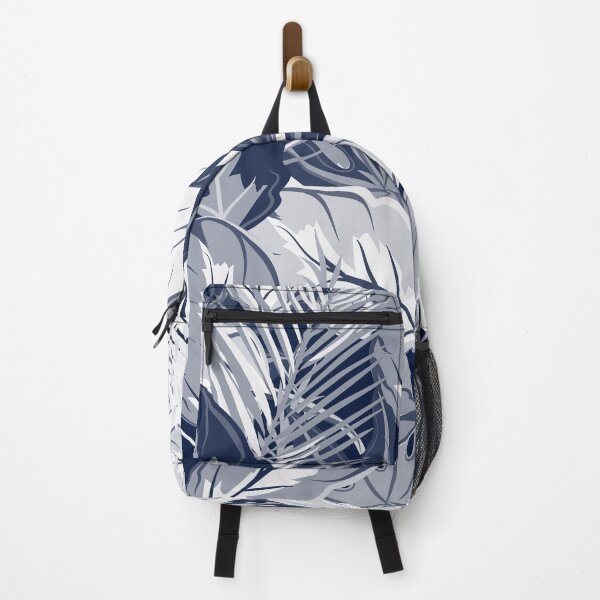 Item preview, Amazonian Tropical Palm Leaves in Navy and White designed and sold by meggydesigns.