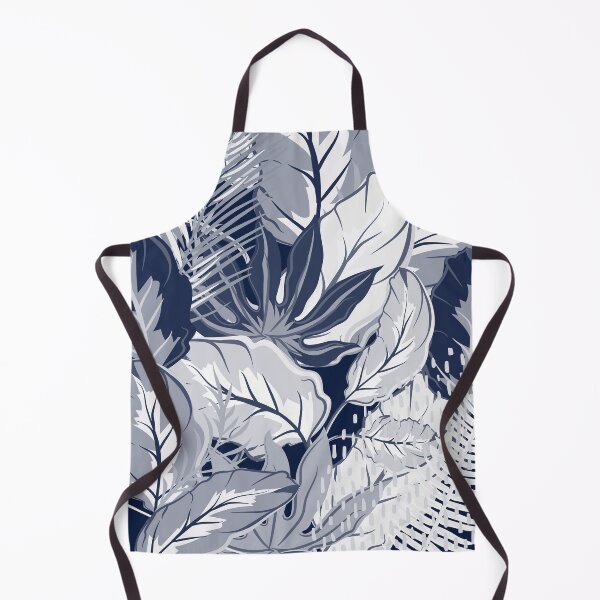 Item preview, Amazonian Tropical Palm Leaves in Navy and White designed and sold by meggydesigns.