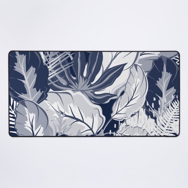 Item preview, Amazonian Tropical Palm Leaves in Navy and White designed and sold by meggydesigns.