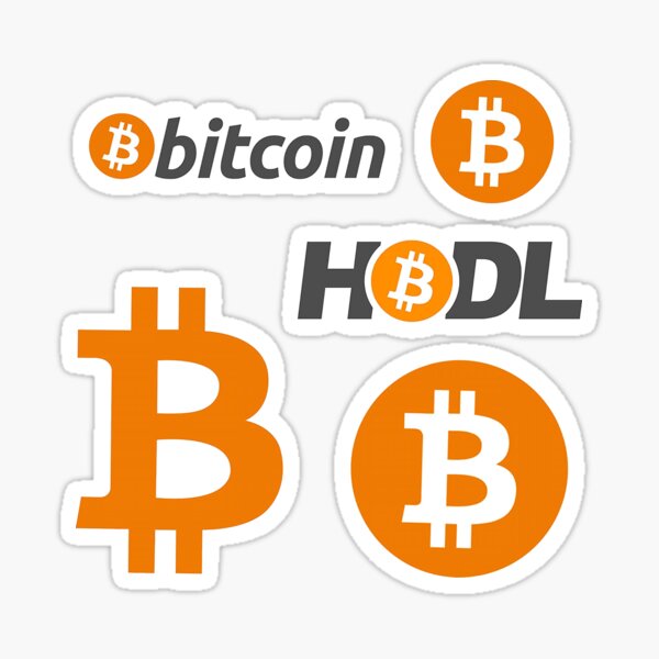 Bitcoin logo - sticker pack of 5 Sticker