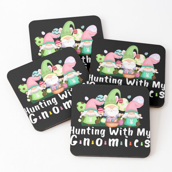 Item preview, hunting with my gnomies funny pun easter egg hanging gnomes  designed and sold by joy4shirt.
