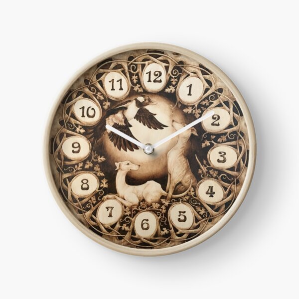 Horloge Art Nouveau Greyhound Horloge