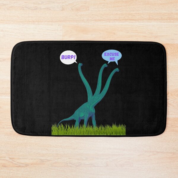 Item preview, Three-necked green dinosaur - Burp Edition (in black) designed and sold by CosmicStory.