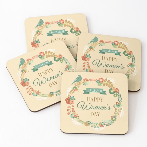 Item preview, Greeting Women's Day With Floral Wreath, International Women's Day designed and sold by podekom.