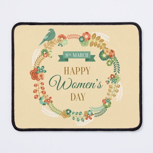 Item preview, Greeting Women's Day With Floral Wreath, International Women's Day designed and sold by podekom.