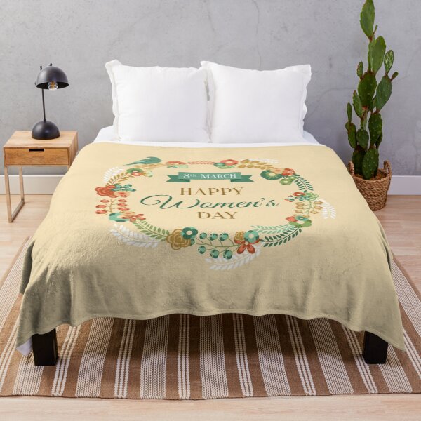 Item preview, Greeting Women's Day With Floral Wreath, International Women's Day designed and sold by podekom.