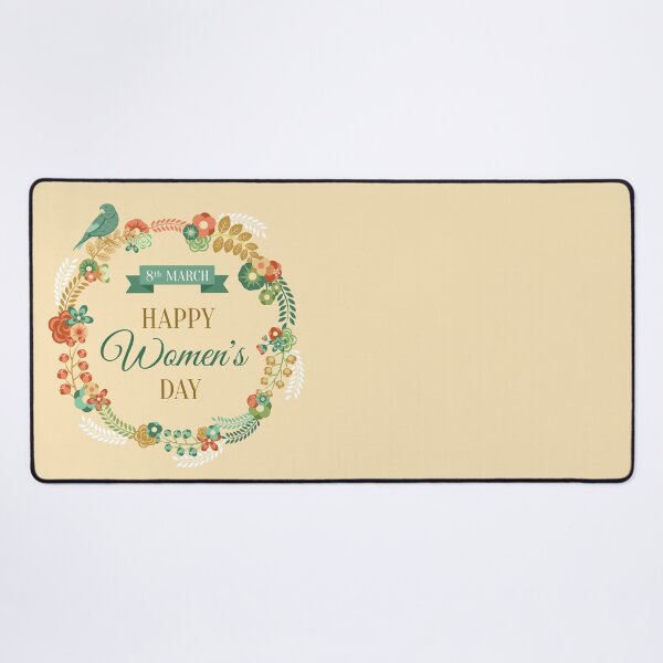 Item preview, Greeting Women's Day With Floral Wreath, International Women's Day designed and sold by podekom.