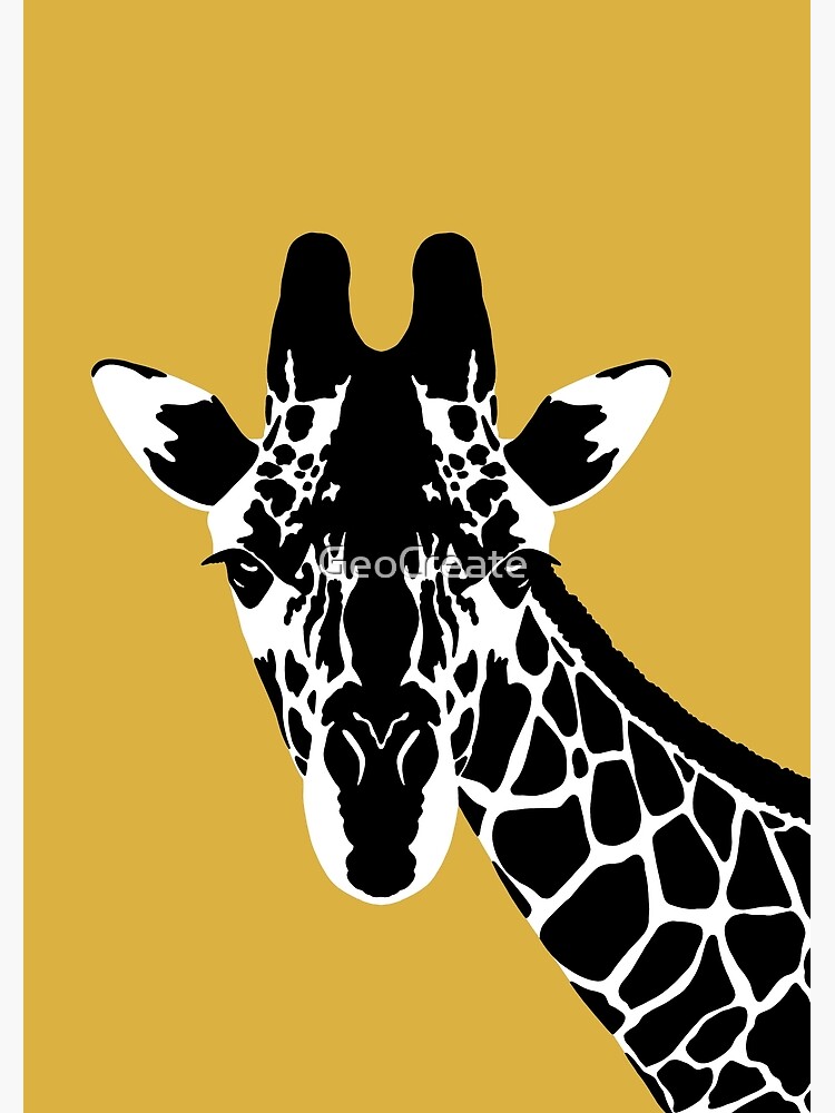 Girafe Noir et Blanc Poster