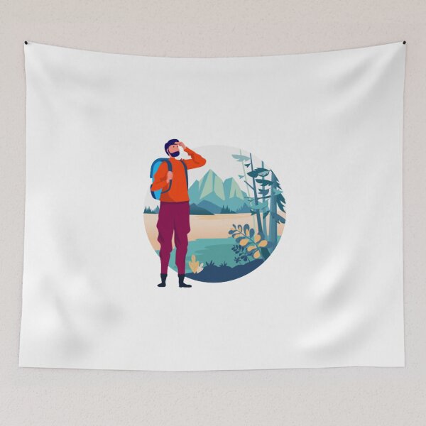 Item preview, Mountains Are Calling And I Must Go, Happiness Is A Day Spent Hiking designed and sold by Ildar012.