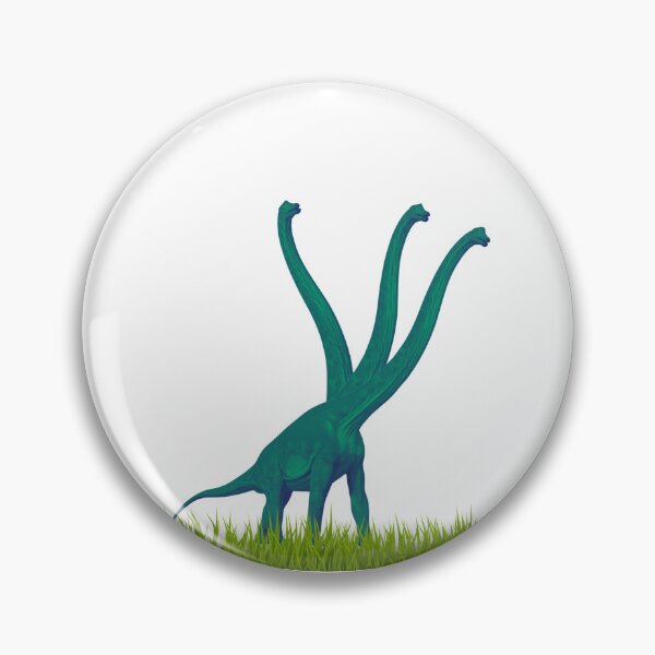 Item preview, Three-necked green dinosaur (grass edition) designed and sold by CosmicStory.