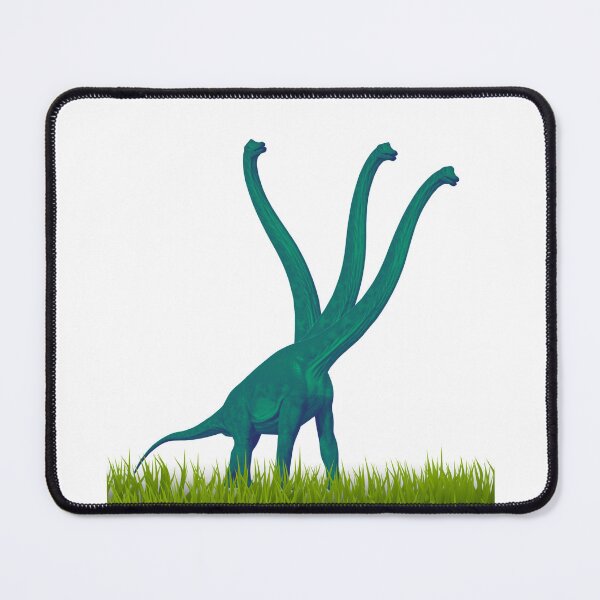 Item preview, Three-necked green dinosaur (grass edition) designed and sold by CosmicStory.