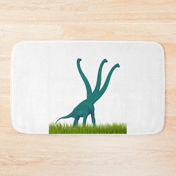 Item preview, Three-necked green dinosaur (grass edition) designed and sold by CosmicStory.