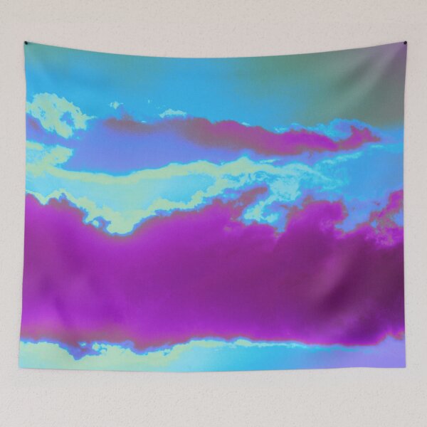 Item preview, clouds,purple,turquoise,vibrant,bright designed and sold by cutecrazytshirt.