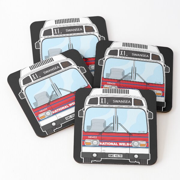 Item preview, National Welsh Omnibus Services Leyland National mk1 ND433 NWO467R S Retro Illustration designed and sold by BFXIII.