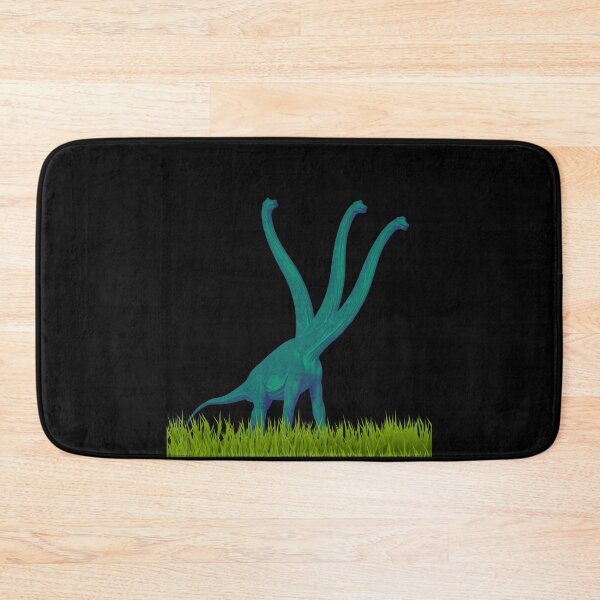 Item preview, Three-necked green dinosaur (grass edition, in black) designed and sold by CosmicStory.