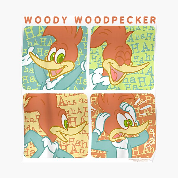"Woody Woodpecker Laughing Panel" Poster for Sale by dorisnnadiri