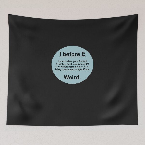 Item preview, I before E Sticker designed and sold by ThorstenRewicki.
