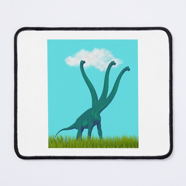 Item preview, Three-necked green dinosaur (blue sky & grass edition) designed and sold by CosmicStory.