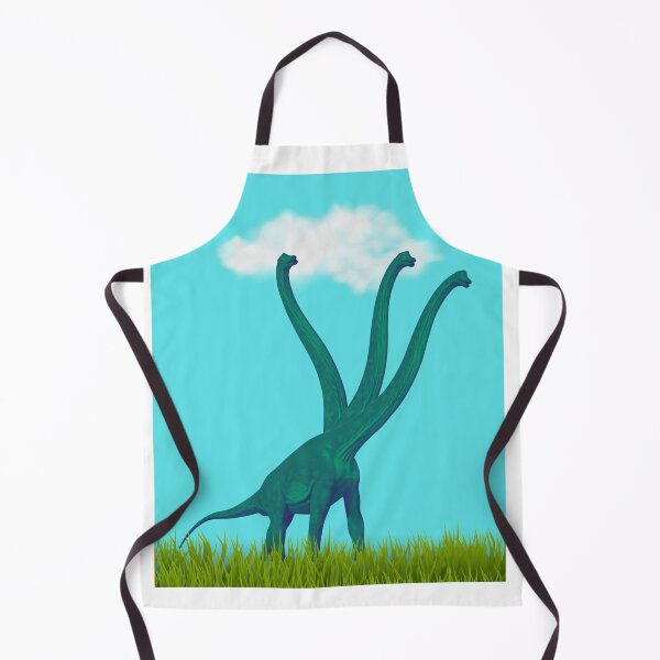 Item preview, Three-necked green dinosaur (blue sky & grass edition) designed and sold by CosmicStory.