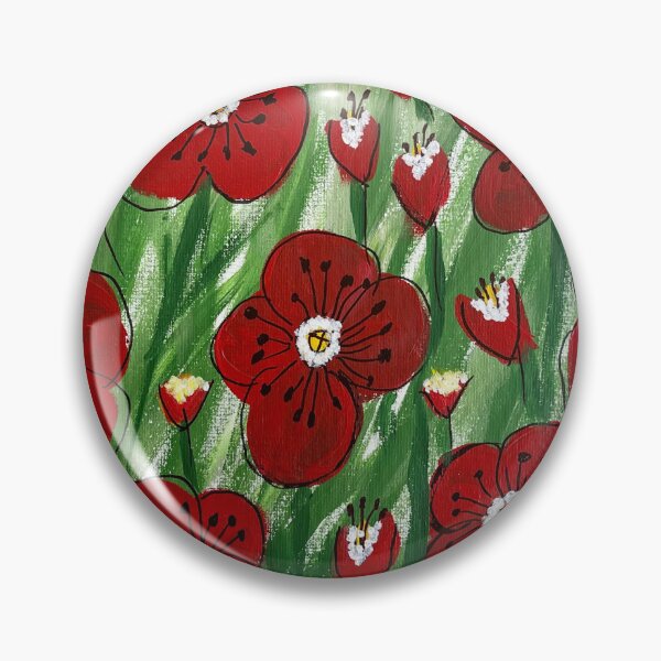Item preview, Red Poppies in the Garden designed and sold by Sim Baker.