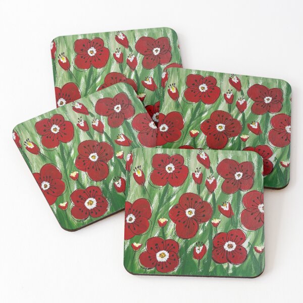 Item preview, Red Poppies in the Garden designed and sold by Sim Baker.